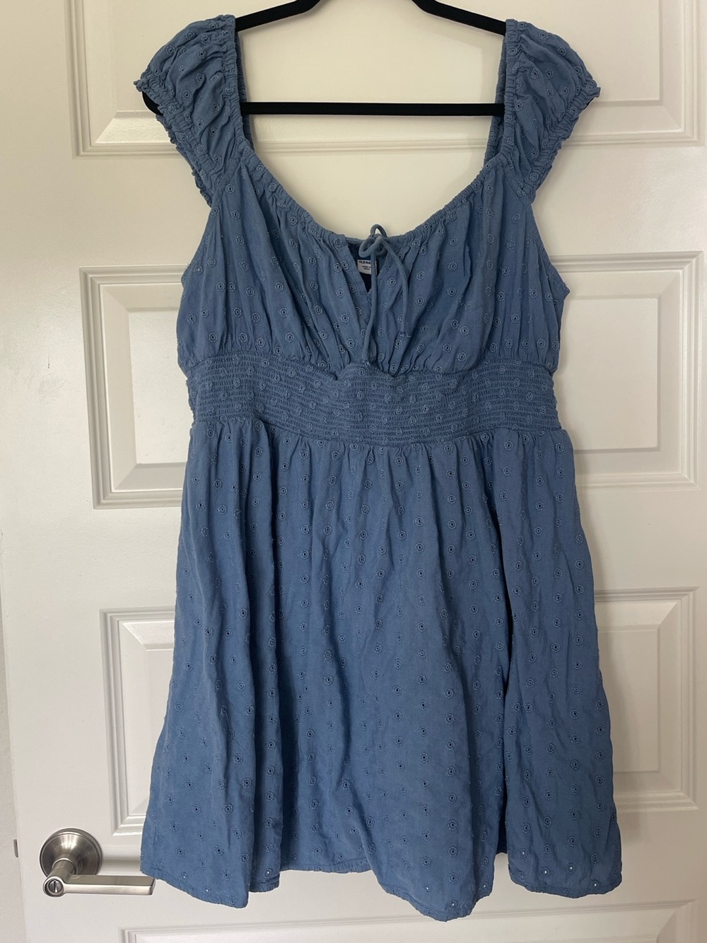 Old Navy Blue Eyelet Mini Dress | Size XL